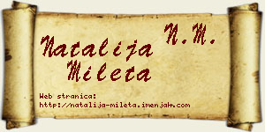 Natalija Mileta vizit kartica